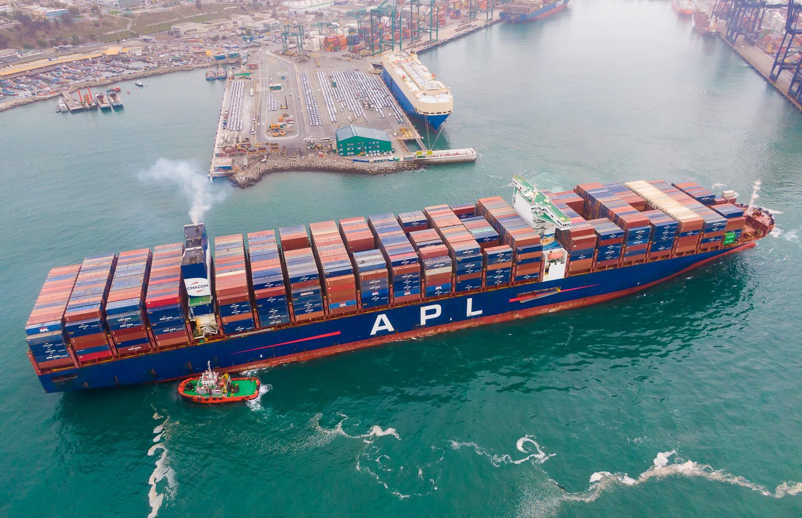 CMA CGM moviliza en San Antonio la mayor cantidad de contenedores del año